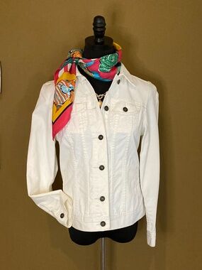RUFF HEWN Jacket White Denim Size M